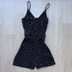 Topshop Black and White Polka Dot Dress